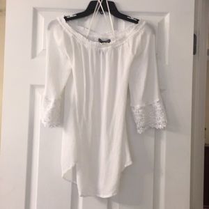 White with lace tunic